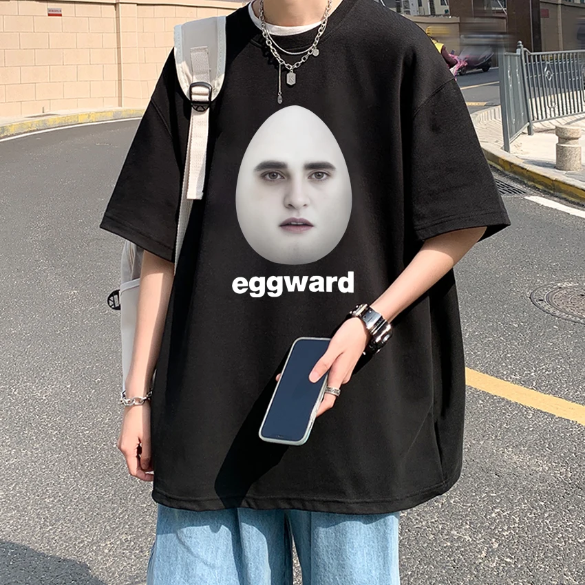 2025 New in Twilight Eggward Funny Meme T shirts Men Women Edward Cullen Parody Humor short sleeve T-shirt Unisex Cotton Tops