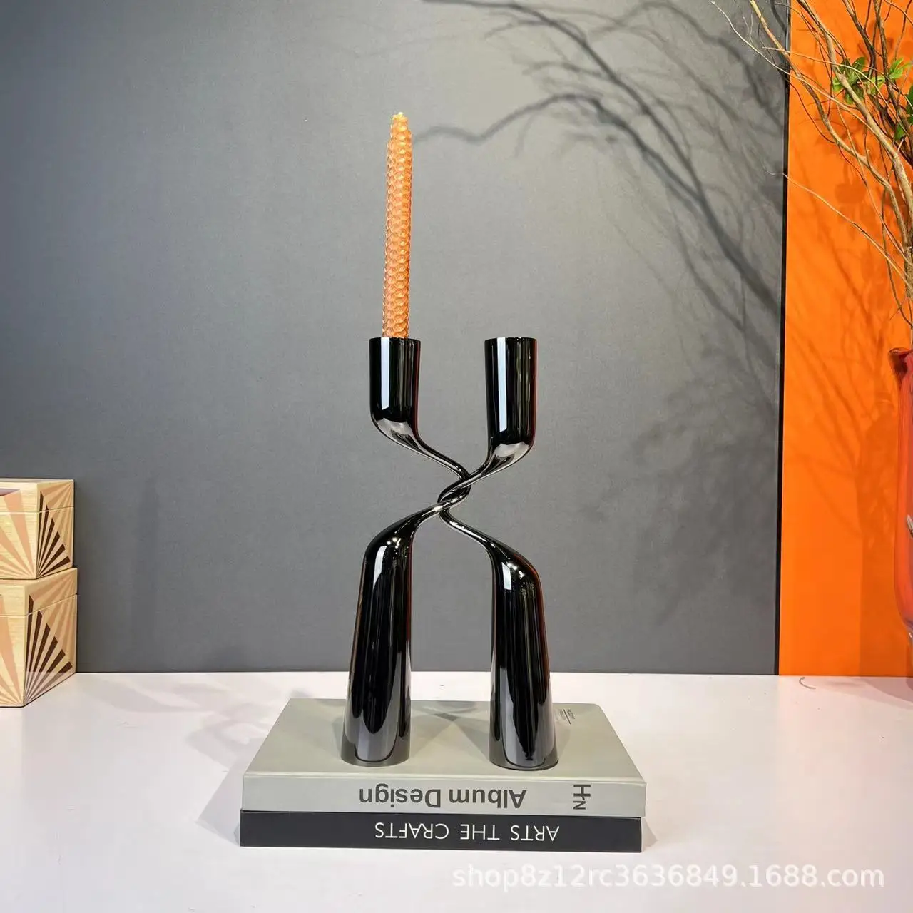 

Silver Candle Holder Metal Candelabra Luxury Double Headed Center Table Candle Holders Living Room Home Decoration Gift Ideas