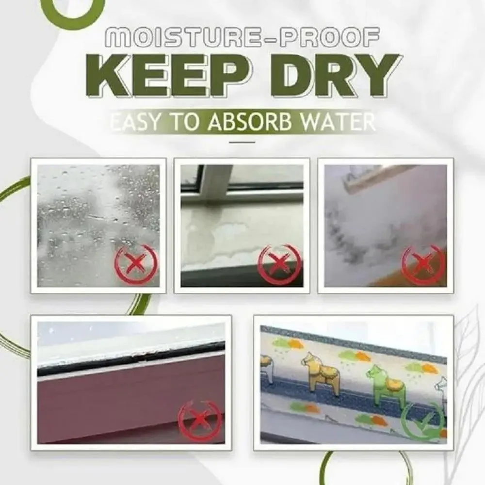 Reusable Window Water-absorbing Sticker Self Adhesive Waterproof Self Adhesive Tape Washable 2.8M Length Anti-mildew Stickers