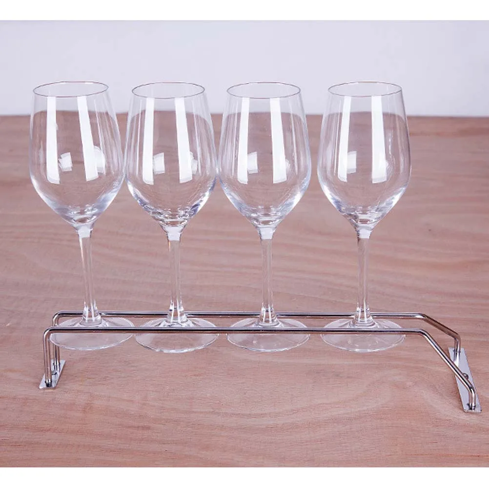 

Stainless Steel Wine Glass 27Cm Wine Holder For Kitchen Bar Under Cabinet Glassware Organizer Stemware Hanger Storage