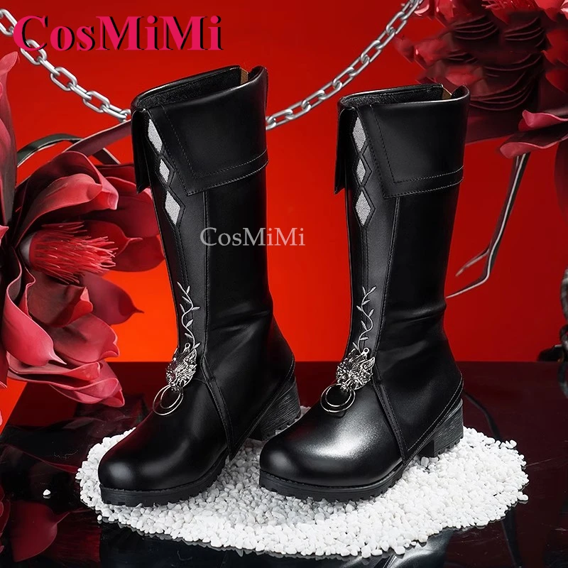 CosMiMi Game Arknights Lappland The Decadenza Shoes Cosplay Fashion Universal High Boots Carnival Party Role Play Accessories