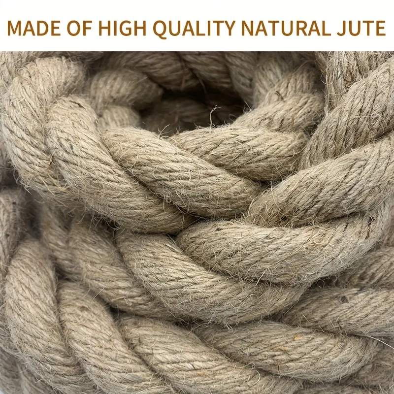 Durable Multifunctional Yard Decoration, 1.57in/1.18in Rope for Yard Lawn Garden Railing, Pet & Cat Climbing Hemp Rope