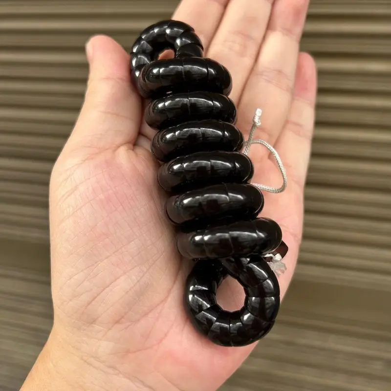 10Mm Chocolate-Colored Bodhi Root Beads, Large Intestine-Shaped, With A Beveled Cut, Suitable Both Men Women, And Can Be