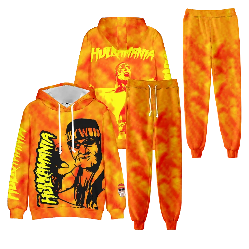 Hulk Hogan Jumpsuits Vintage 90s PULLOVER Merch Hoodies Men Women Tracksuit Pants Two-Piece Set