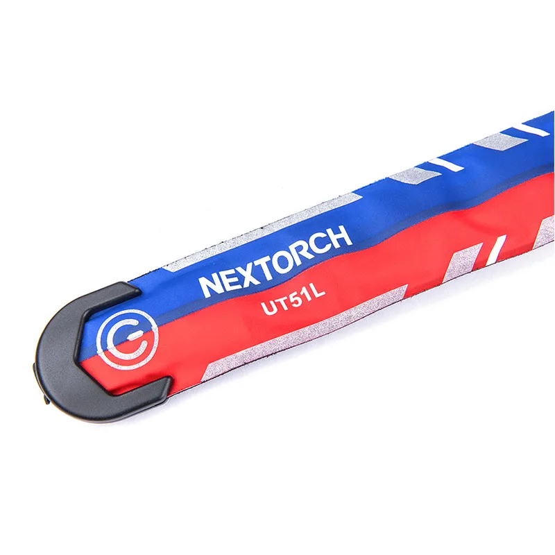 NEXTORCH UT51L (Long Version)360º Visibility Red-Blue Flashing Warning Bracelet / LED Light Slap Bracelet,Direct Rechargeable