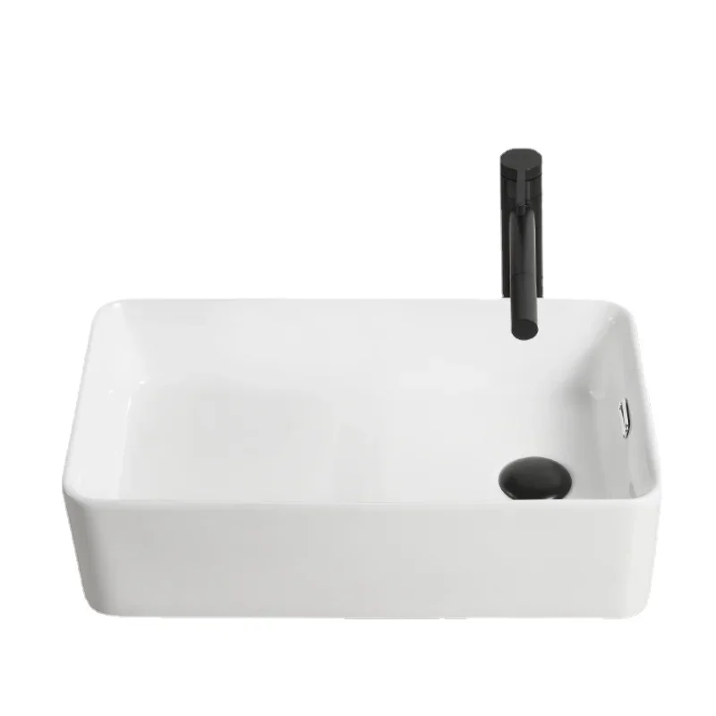 

L Washbasin Bathroom Household Wash Home Balcony Side Drain Laundry Basin Art Wash