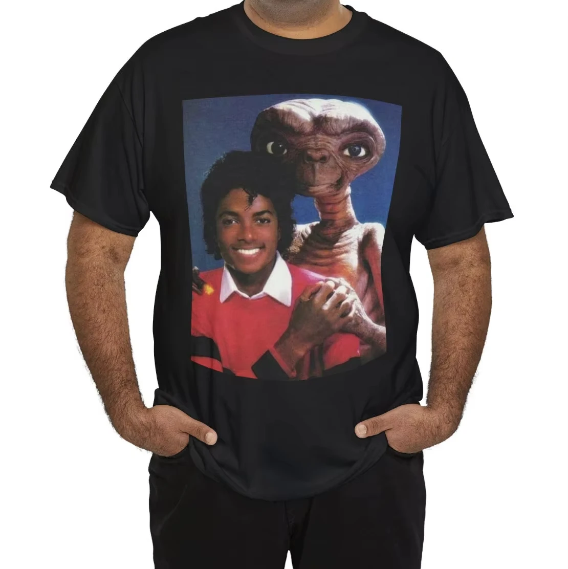 

Винтажная футболка с графическим принтом Майкла Джексона E.T., модные повседневные футболки, ретро-футболка унисекс 90-х годов, подарок для любителей музыки