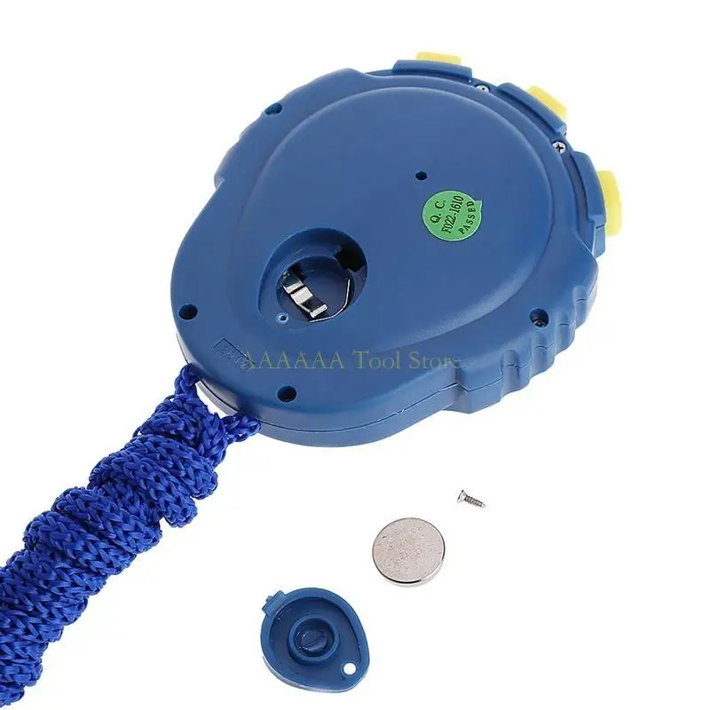 A2BE Handheld Digital LCD Sports Stopwatch Chronograph Counter Timer pour W / Strap