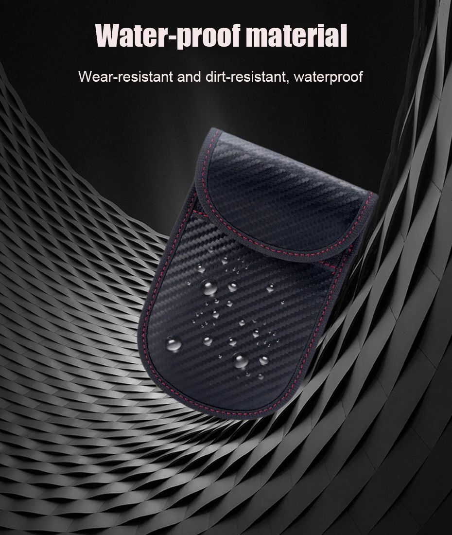 Car Key Signal Blocker Case Faraday Cage Fob Pouch Keyless Rfid Blocking Bag Car Accessories