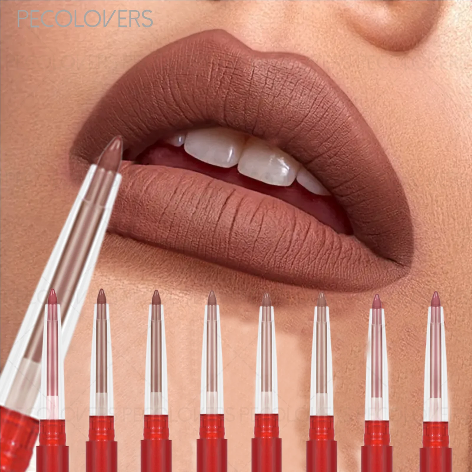 قطعة واحدة من قلم أحمر الشفاه المخملي غير اللامع، مكياج شفاه طبيعي غير لزج، لجميع أنواع الشفاه ناعمة للتطبيق، ألوان عالية العرض