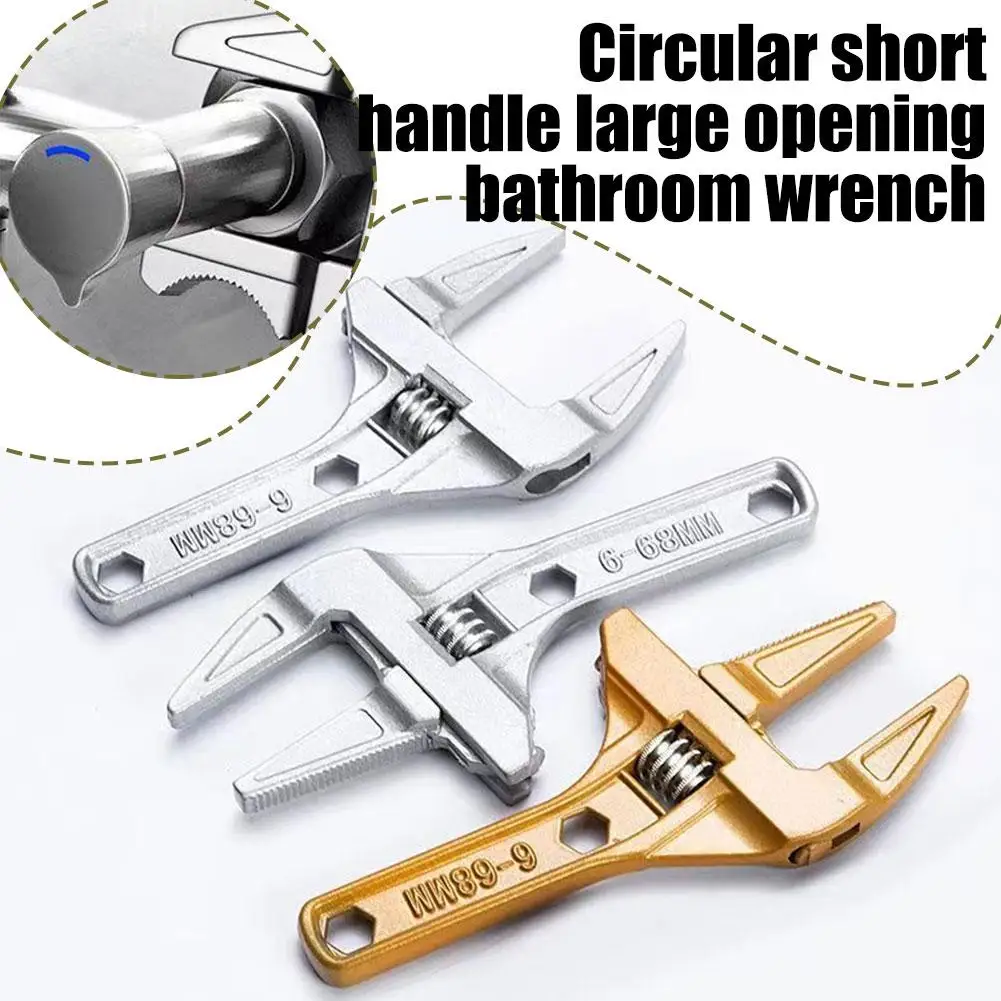 Adjustable Wrench Multi Functional Universal Repair Pipe Hand Opening Repair Pipe Wrench Key Bathroom Tools Wrench Large Se D1W6