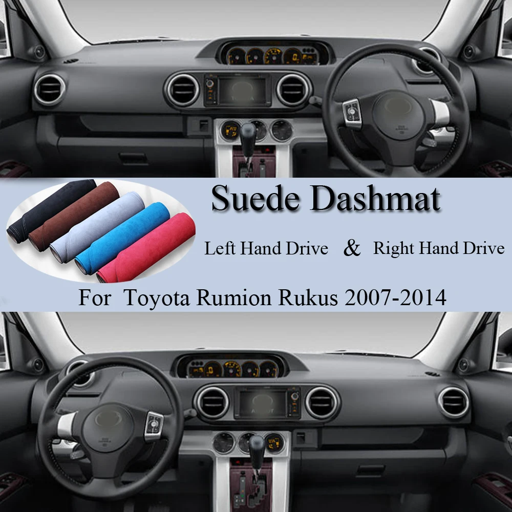 For Toyota Rumion Rukus Scion Xb 2007 2008 2010-2015 Suede Leather Dashmat Dash Mat Cover Dashboard Pad Carpet Car Accessory