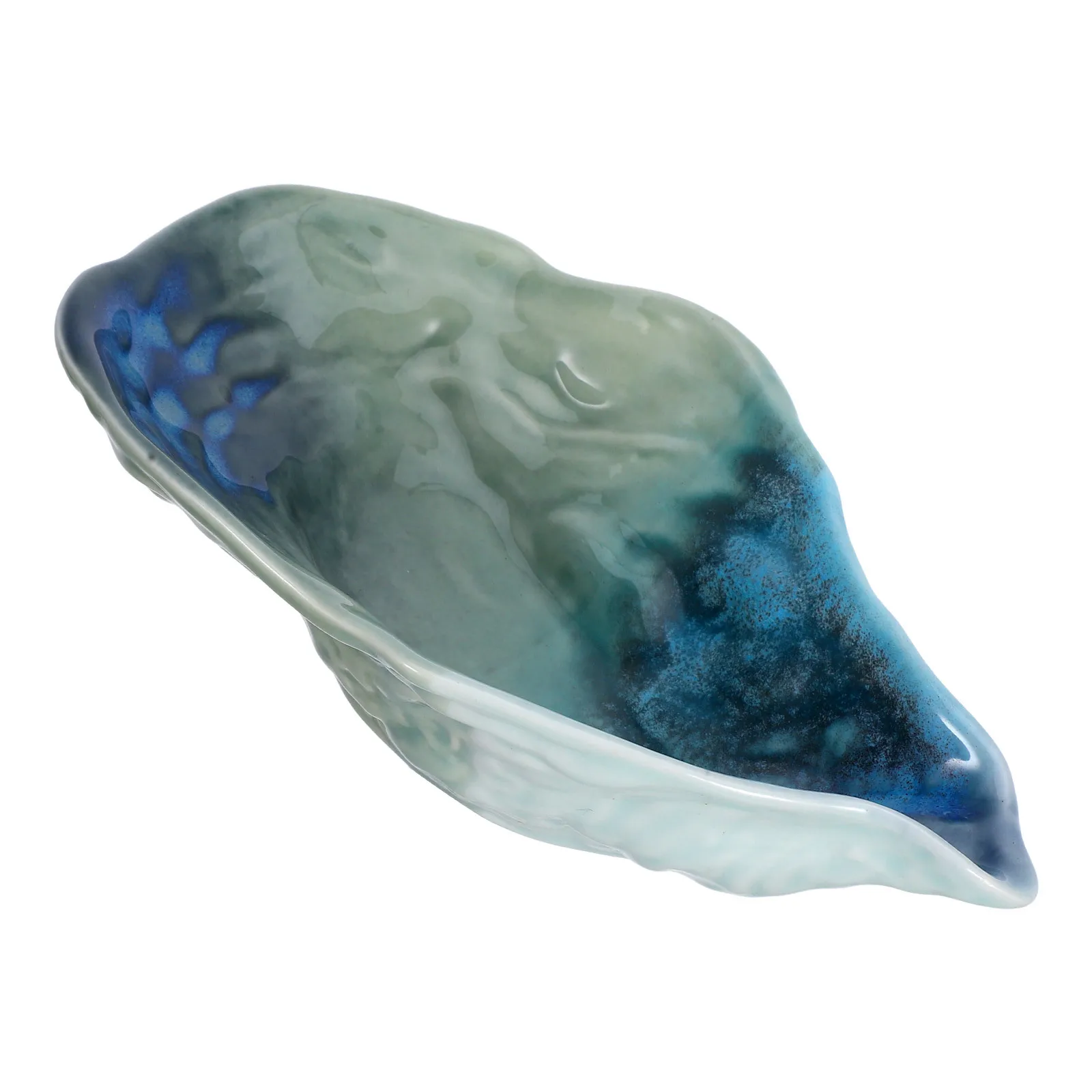 

Ceramic Oyster Shell Small Plate Fruit Salad Dish Dipping Sauce Plate Decorative Serving Tray Dining Decorative Trays