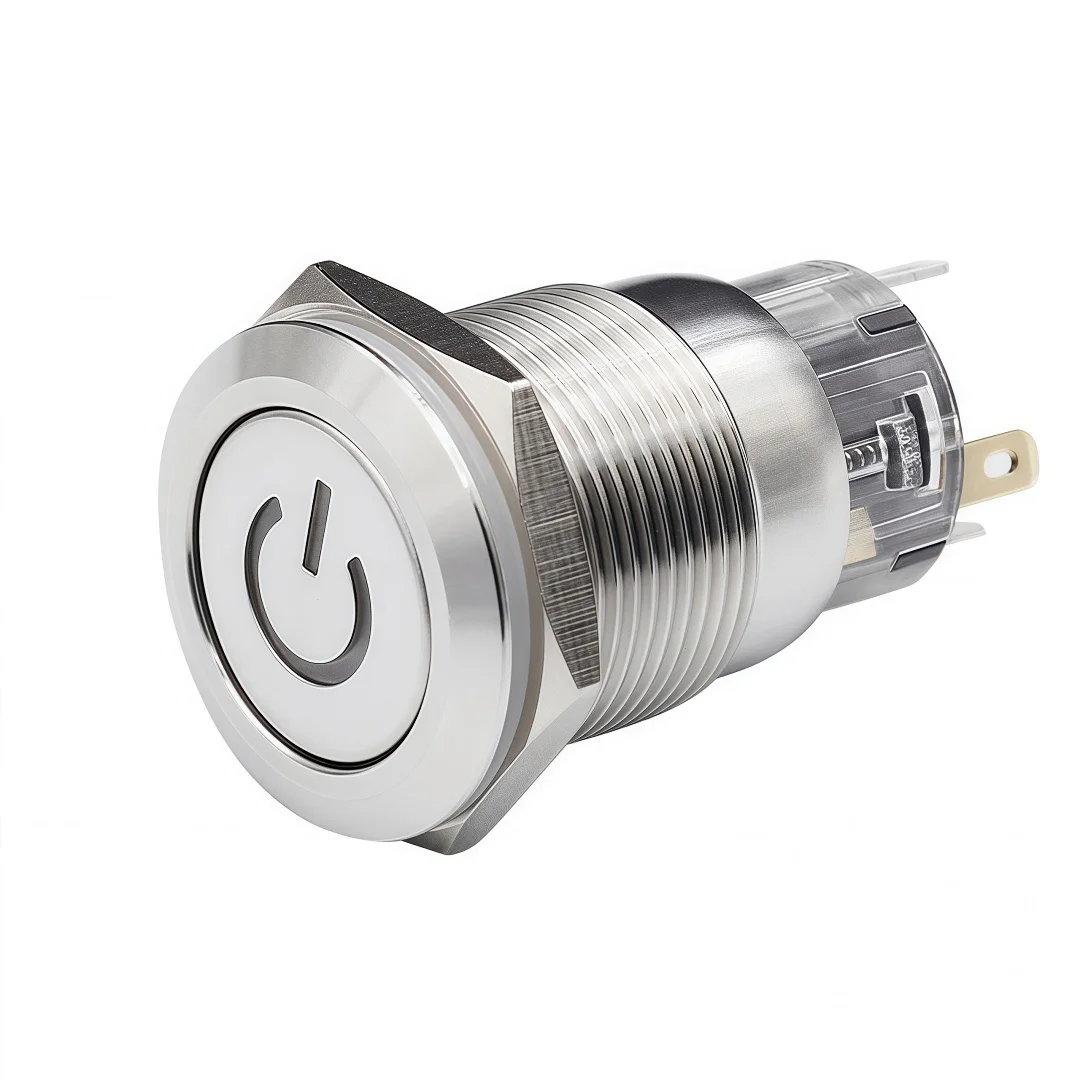 19mm IP67 Waterproof Metal Push Button Switch 12V LED Latching Momentary Type For Car Angel Eyes Modification