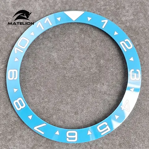 MATELION 38 mm keramisk legering klockanfattning insatsring sluttande passform 40 mm klockboett NH35 NH34 GMT dykarklocka tillbehör 10 best sales 35 mm raminsats - №6