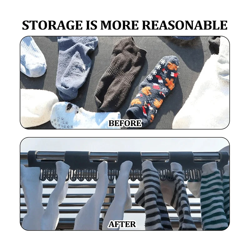 2 قطعة رف جورب معلق، شماعة ملابس مناسبة لتجفيف الجوارب والمناشف والملابس الداخلية وغيرها من عناصر الملابس الصغيرة