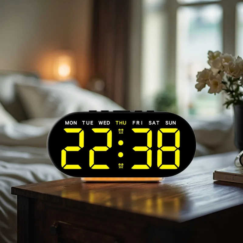 

Светоизлучающие диод, цифровые настольные часы, дисплей даты, температуры, ночник, сигнализация, внутренняя спальня, детская прикроватная стойка