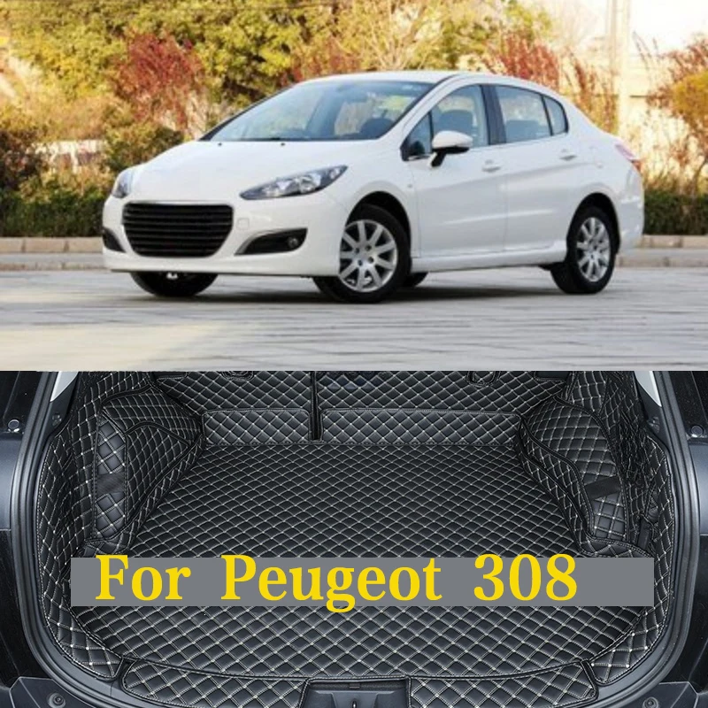 

Коврики в багажник автомобиля подходят для Peugeot 308 2012 2013 2014 2015 2016 2017 2018 2019 2012-2013, задние автомобильные аксессуары для интерьера автомобиля
