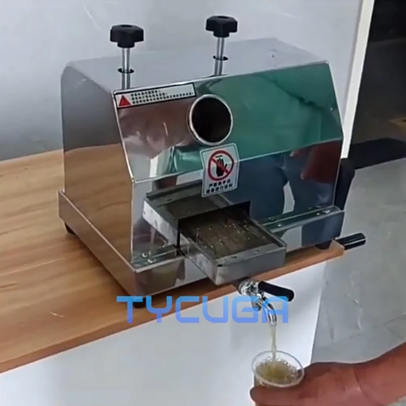 عصارة قصب السكر التجارية اليدوية المصنوعة من الفولاذ المقاوم للصدأ آلة عصير قصب السكر اليدوية مستخرج عصير الفاكهة سعة كبيرة