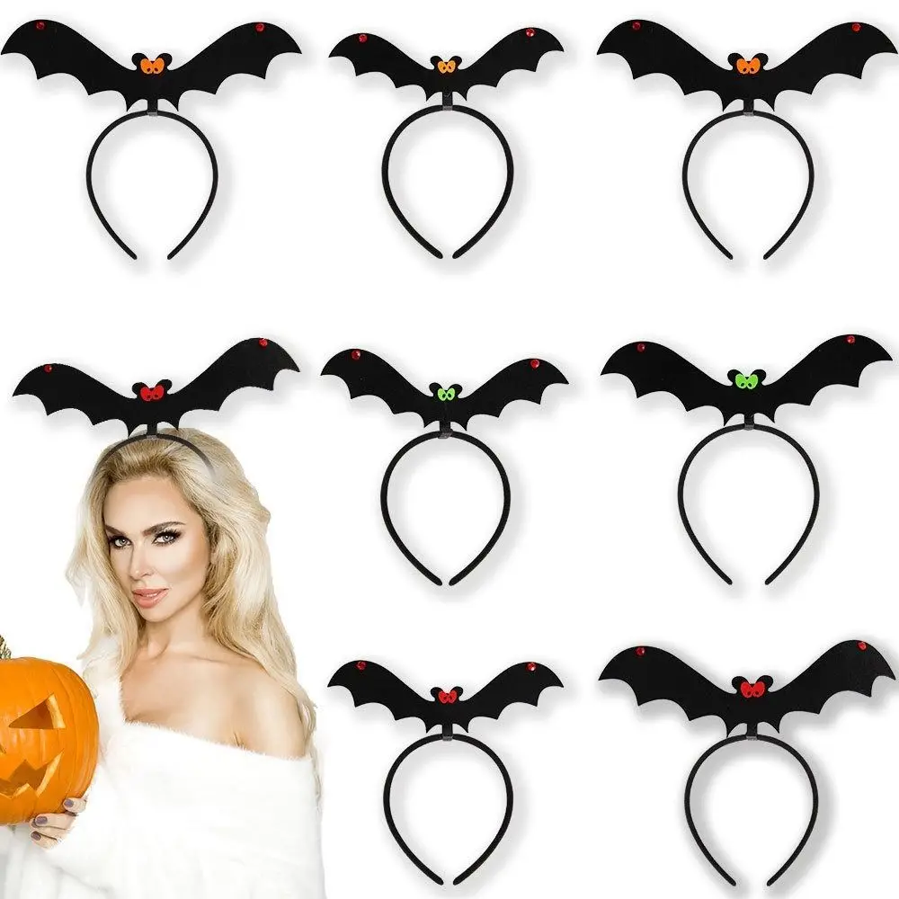 Novelty Felt Halloween Party Headband Bats Headwear Halloween Bats Glasses Ghost Non-slip Headdress Hair Hoop Outdoor