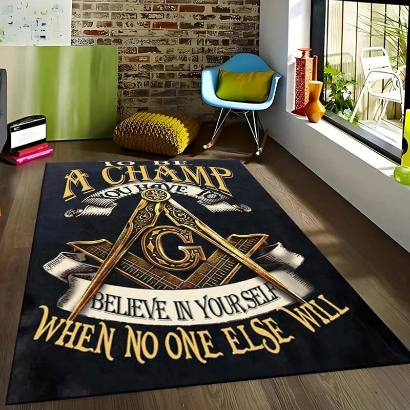 Masonic Carpet Freemason Illuminati Ring Rug Large Carpet All Seeing Eye Rugs Carpets for Living Room Carpets Fitness Pet rug