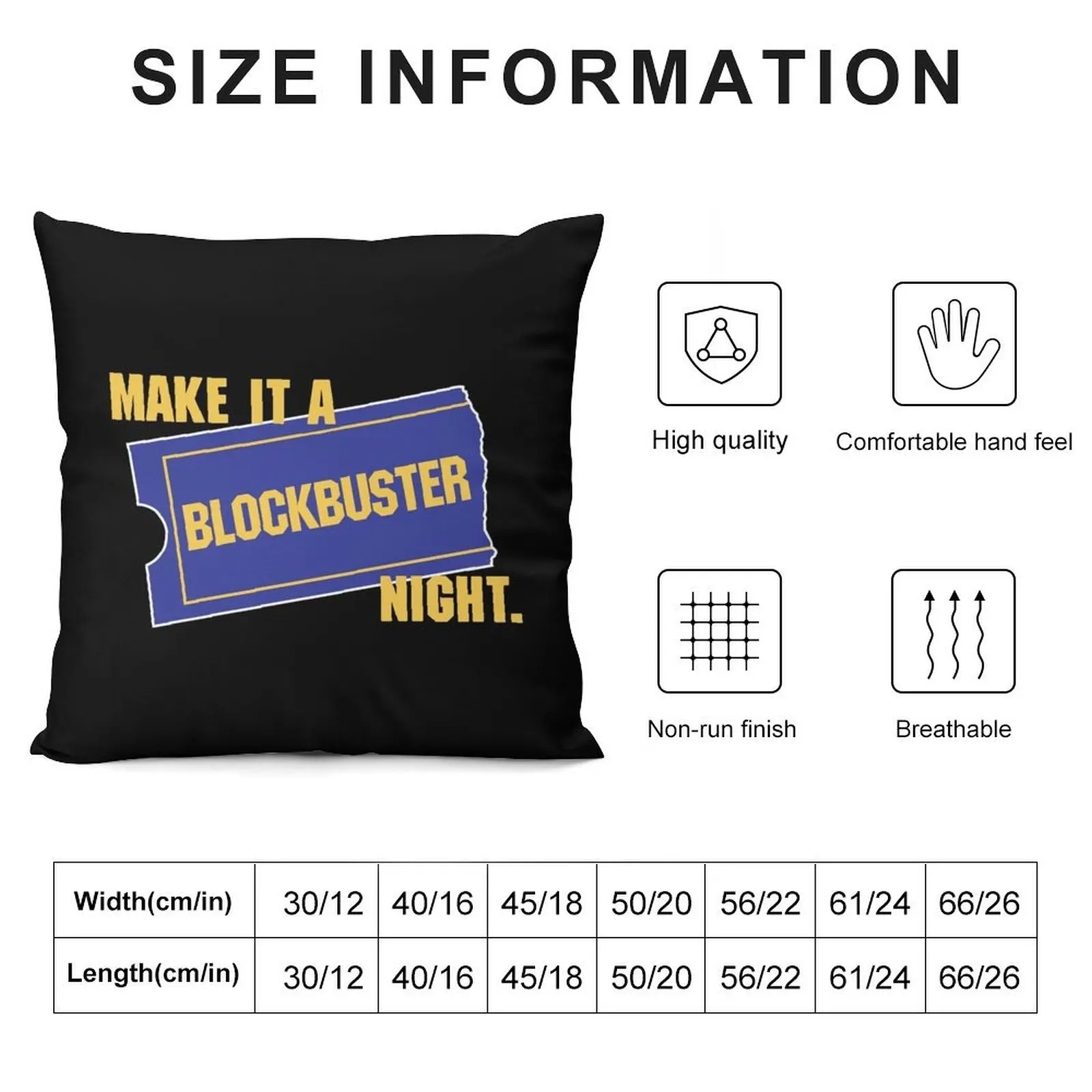 Make It a Blockbuster Night Throw Pillow Christmas Cushion For Home Sofa Cushions Pillow Cases home decor items pillow