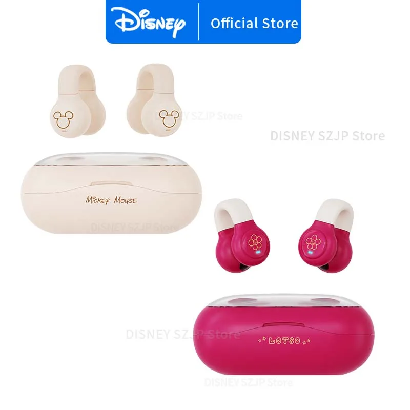 

NEW Disney DN12 Clip-On Wireless Bluetooth Earphones Music Gaming Headphone HIFI Sound Mini Cartoon Headset Long Battery Life