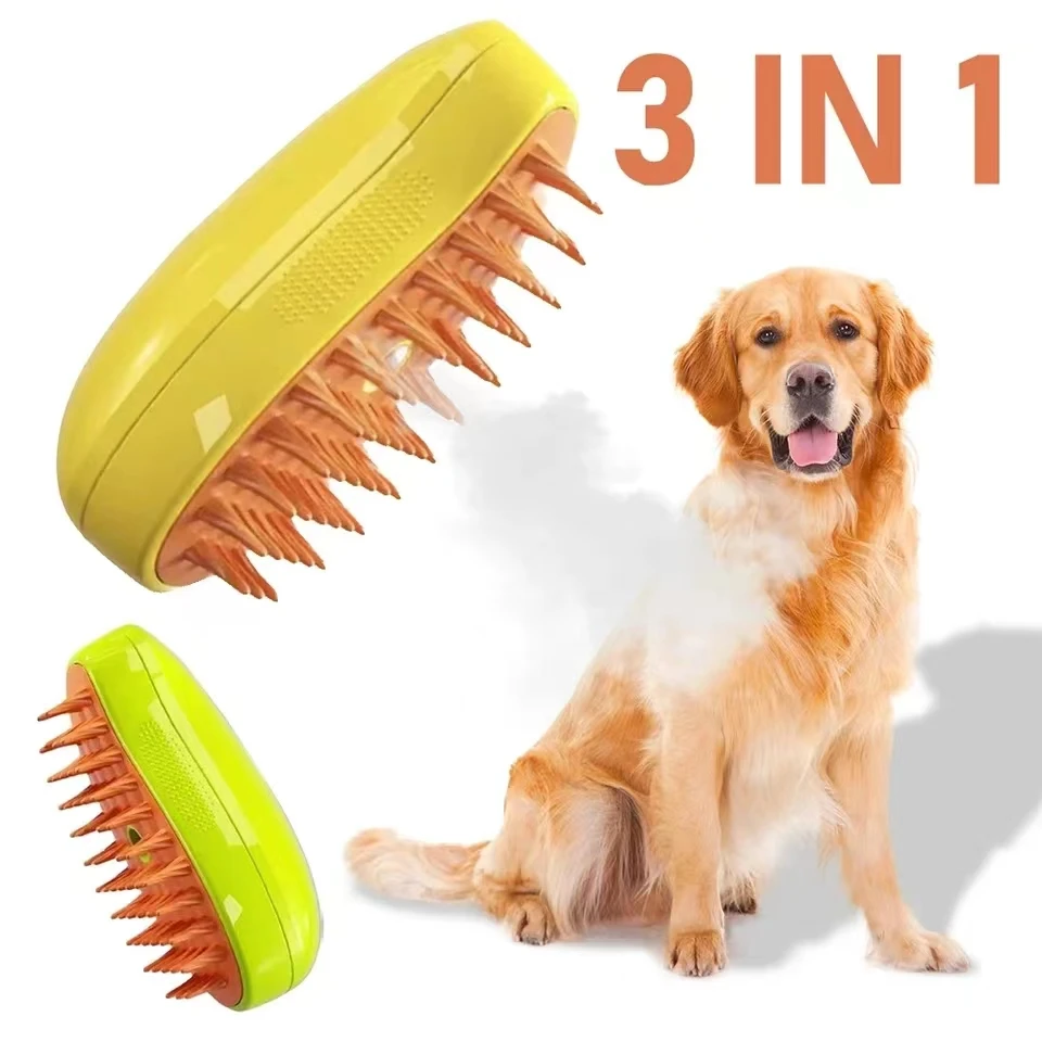 Cat Steam Brush Steamy Dog Brush 3 in 1 Electric Spray Cat Hair Brushes for Massage Pet Grooming Comb Hair Removal Combs