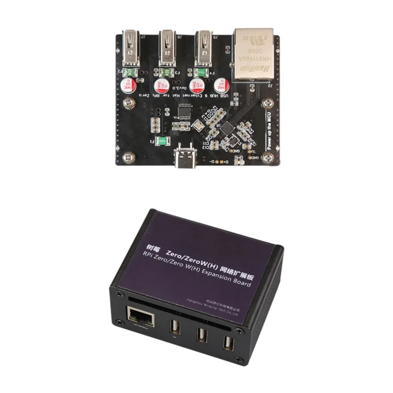 

A13E-Rpi0-3U1ETH Expansion Board With Case Kit For Raspberry Pi Zero Featuring 100Mbps Ethernet Port, 3X USB 2.0 Ports Riser Car