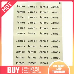 48Pcs 46x20MM Transparent Personalized Name Tag Stickers Custom Logo Labels For School Stationery Water Bottle Office Supplies