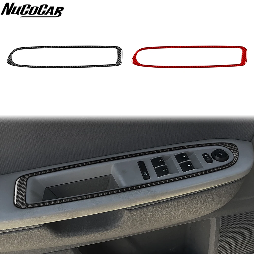 For Chevrolet Traverse 2013-2017 Carbon Fiber Driver's window lift panel frame Car Accessories Interior Decorative Stickers