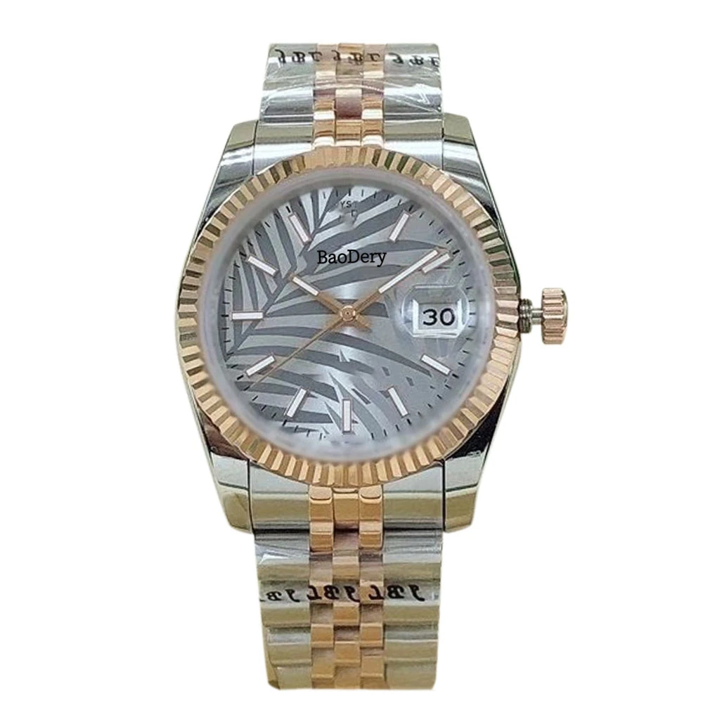 36mmMechanical Watches ，Women's Watch，Sleek Stainless Steel Chronograph with Auto Date for a Refined Look,for Lady's best gifts