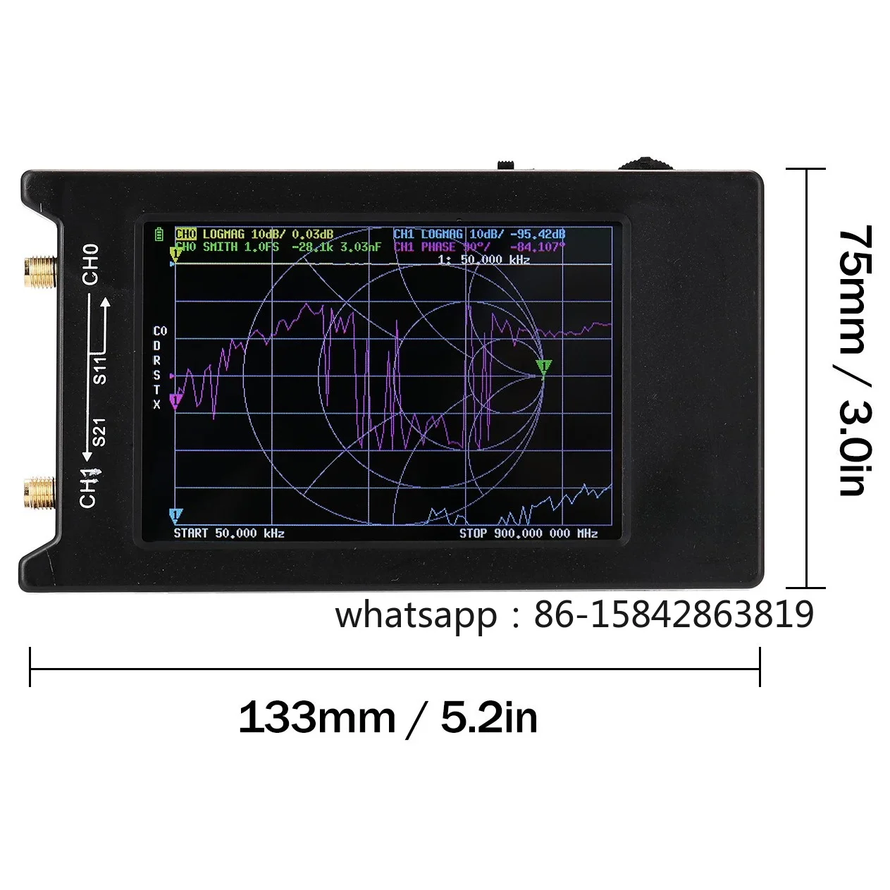 NanoVNA-H4 Vector Network Analyzer, 10kHz–1.5GHz MF HF VHF UHF Antenna Analyzer, Portable VNA for Ham Radio