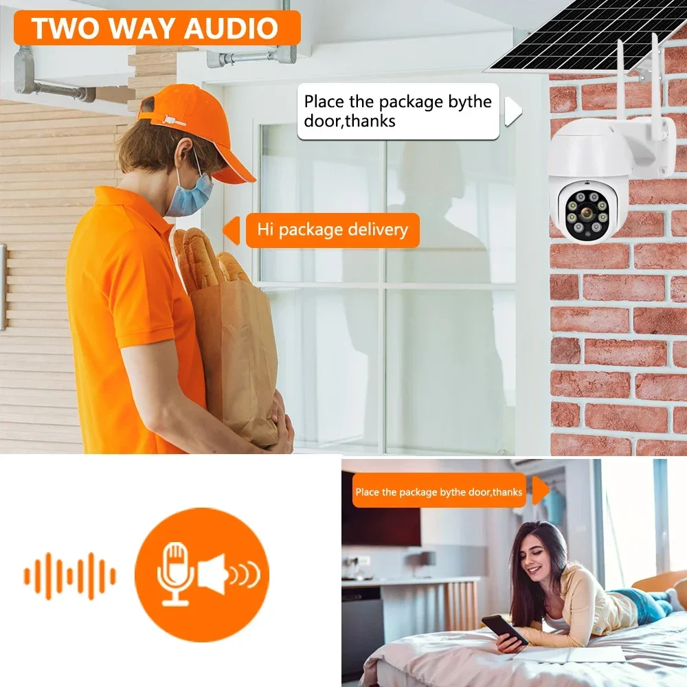 Zonne-Camera Wifi Outdoor 5mp Hd Draadloze Beveiliging Cctv Waterdichte Nachtzicht Pir Human Detect Ptz Met Zonnepaneel Tuya App