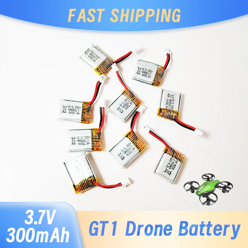 GT1 RC Stune DroneBattery 3.7V 300mAh  Helicopter Lipo Battery Spare Part for Replacement Accessory 1/2/3/4/5/6PCS