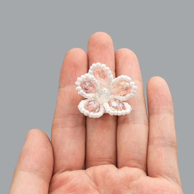1Pcs Rose Petal Cloth Sticker Handmade Beads Jewelry Luggage Shoes and Socks DIY with Simple Atmosphere