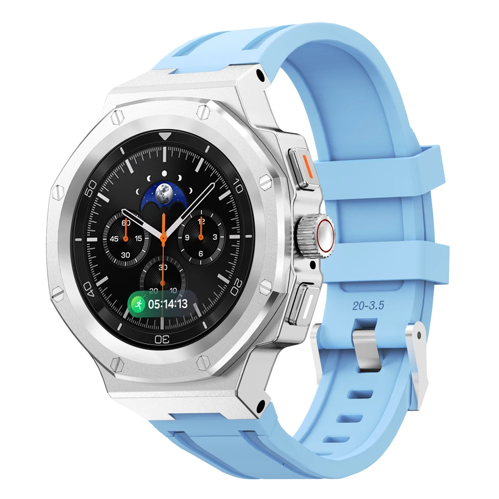 Luxus-Modifikations-Set für Samsung Galaxy Watch 9 8 40 44mm/8 Classic 46mm Silikonarmband+Metallgehäuse für Galaxy 8/8 Classic – Detail 37