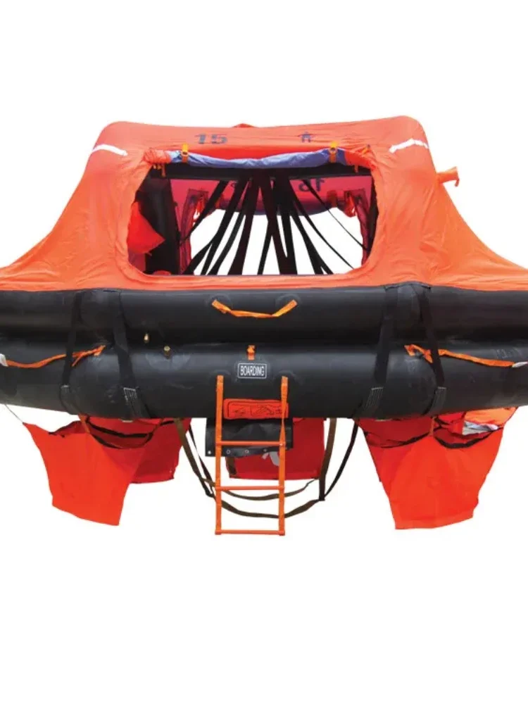 ISO9650-1 4 Person Leisure Liferaft Yacht Life Raft With Valise Or Canister