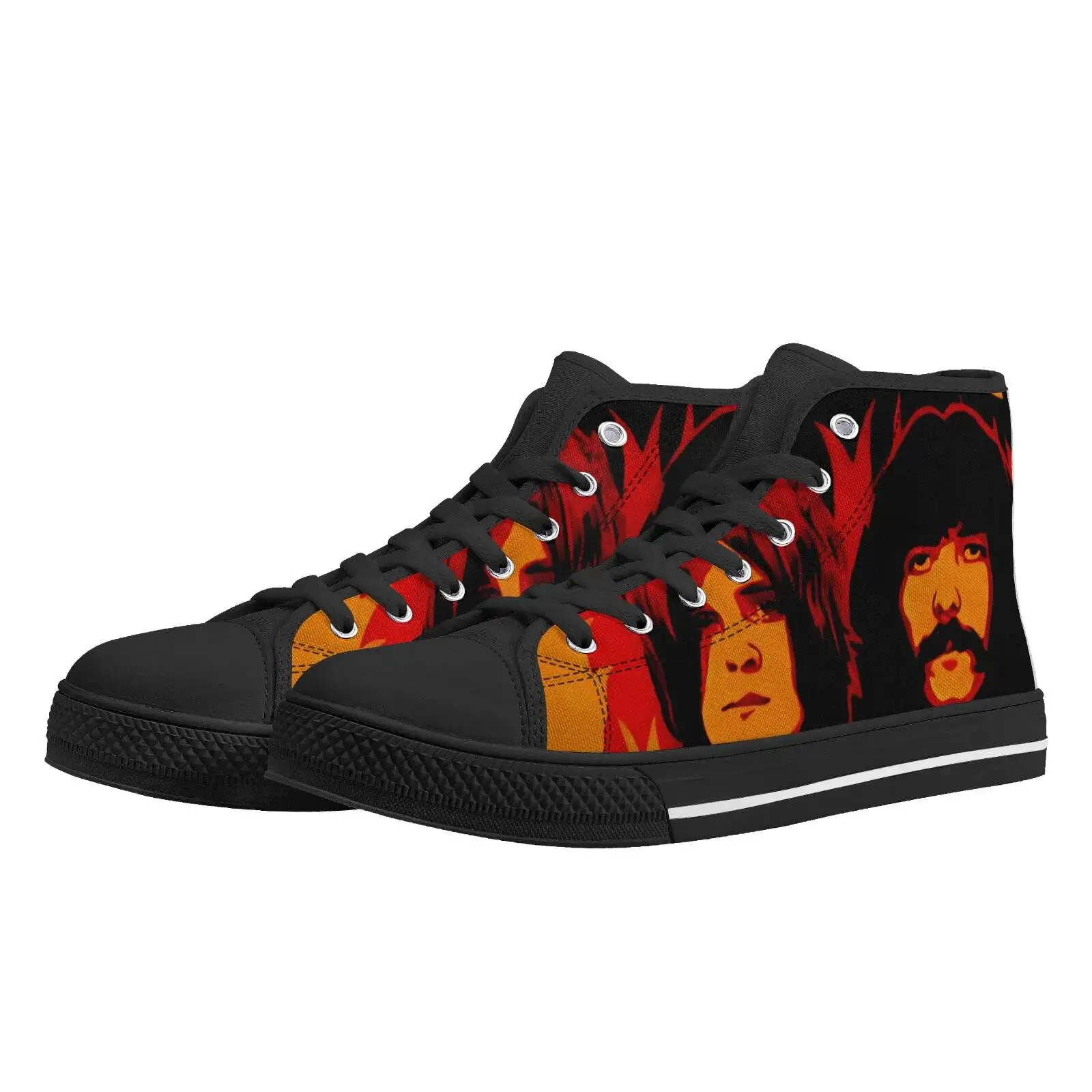 Black Heavy Metal Top High Quality Canvas Vulcanized Men Women Teenager Sneaker Casual Couple Shoes