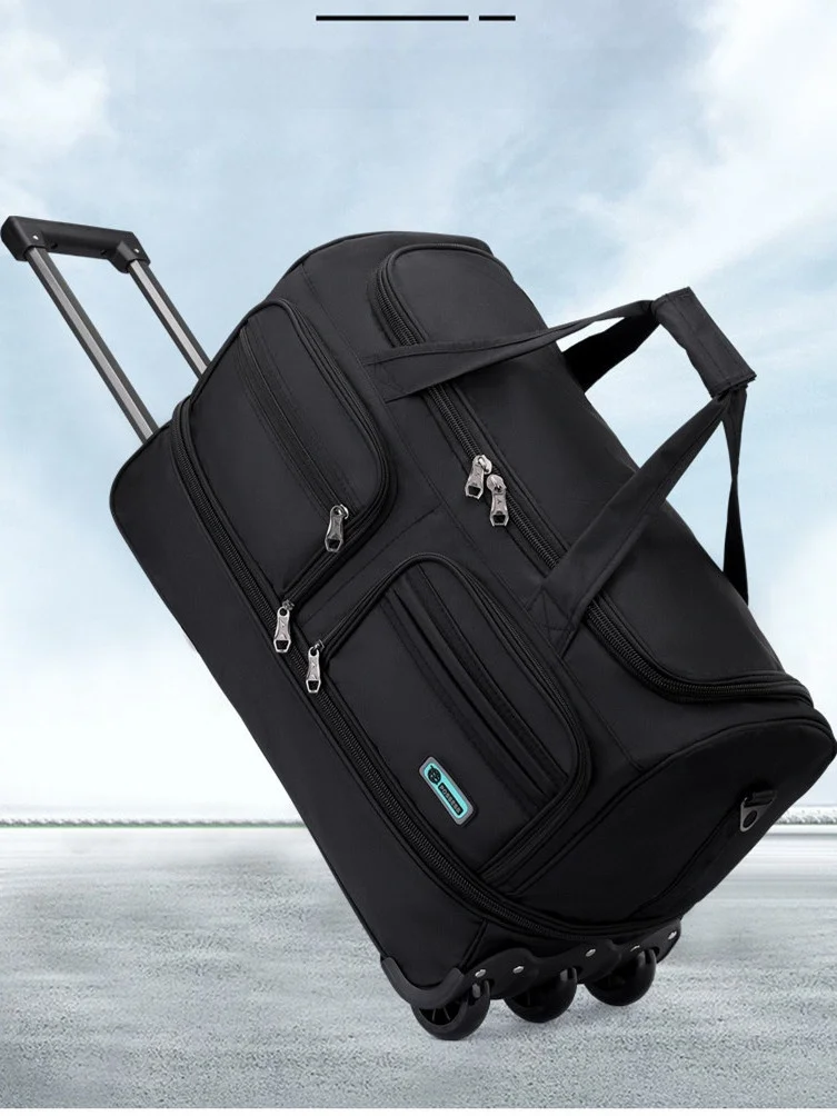 high-quality-large-capacity-wheel-equipped-luggage-bag-for-travel-and-business-trip-fashionable-trendy-oxford-cloth-bag