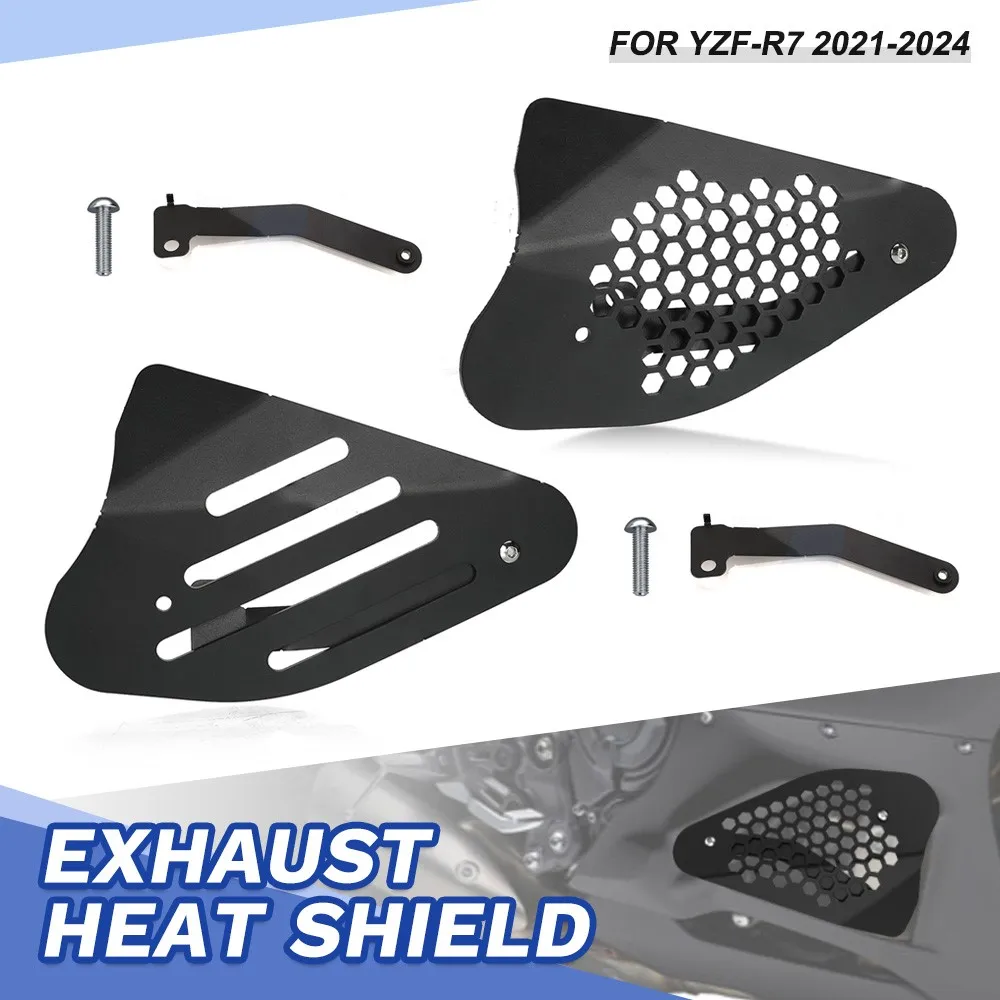 2025 YZF R7 Motorcycle Exhaust Shield Protector Cover Heat Protection Exhaust Pipe Crash Protector For YAMAHA YZF-R7 2021-2024