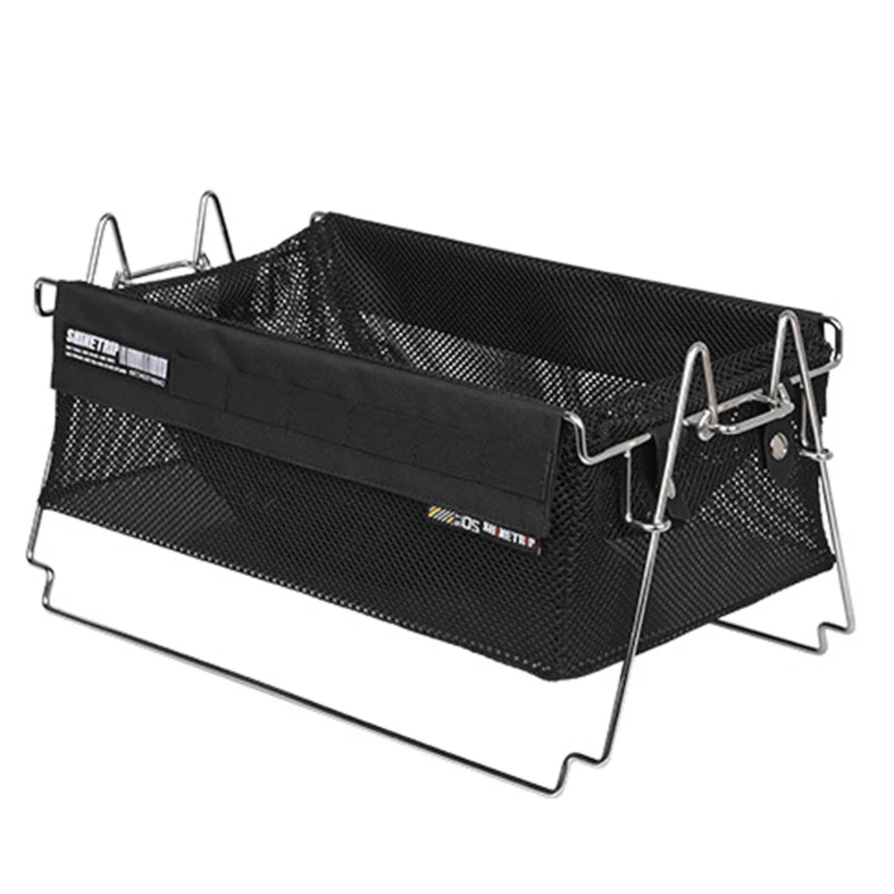 

1pc Storage Basket Outdoor Camping Large Capacity Storage Basket Detachable Folding Portable Multi-function Storage Box Parts