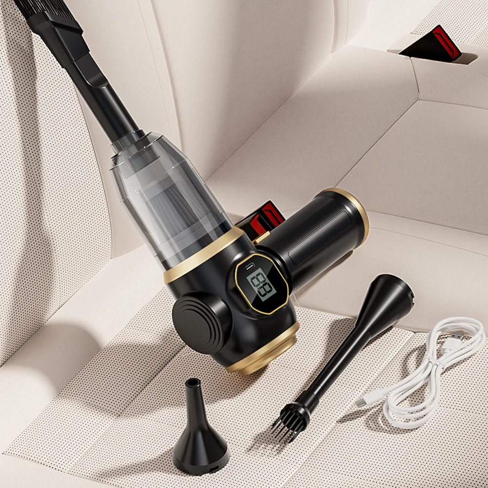 Автомобильный пылесос 43000 об/мин — беспроводной ручной мощный всасывающий и выдувной пылесос для дома/автомобиля/настольного уборки