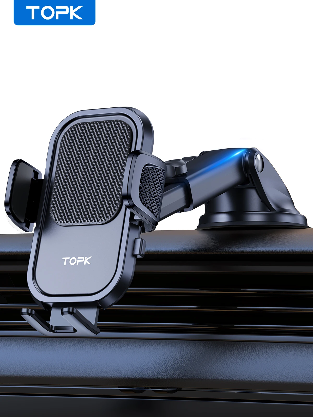 

TOPK Car Phone Holder for Dashboard & Windscreen for Universal Cars 360° Rotatable Mobile Phone Holder for All Mobile Phones