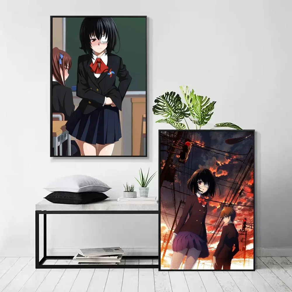 1pc Japanese H-Horror Anime Another Classic Movie Poster Self-adhesive Art Waterproof Paper Sticker Wall Decor