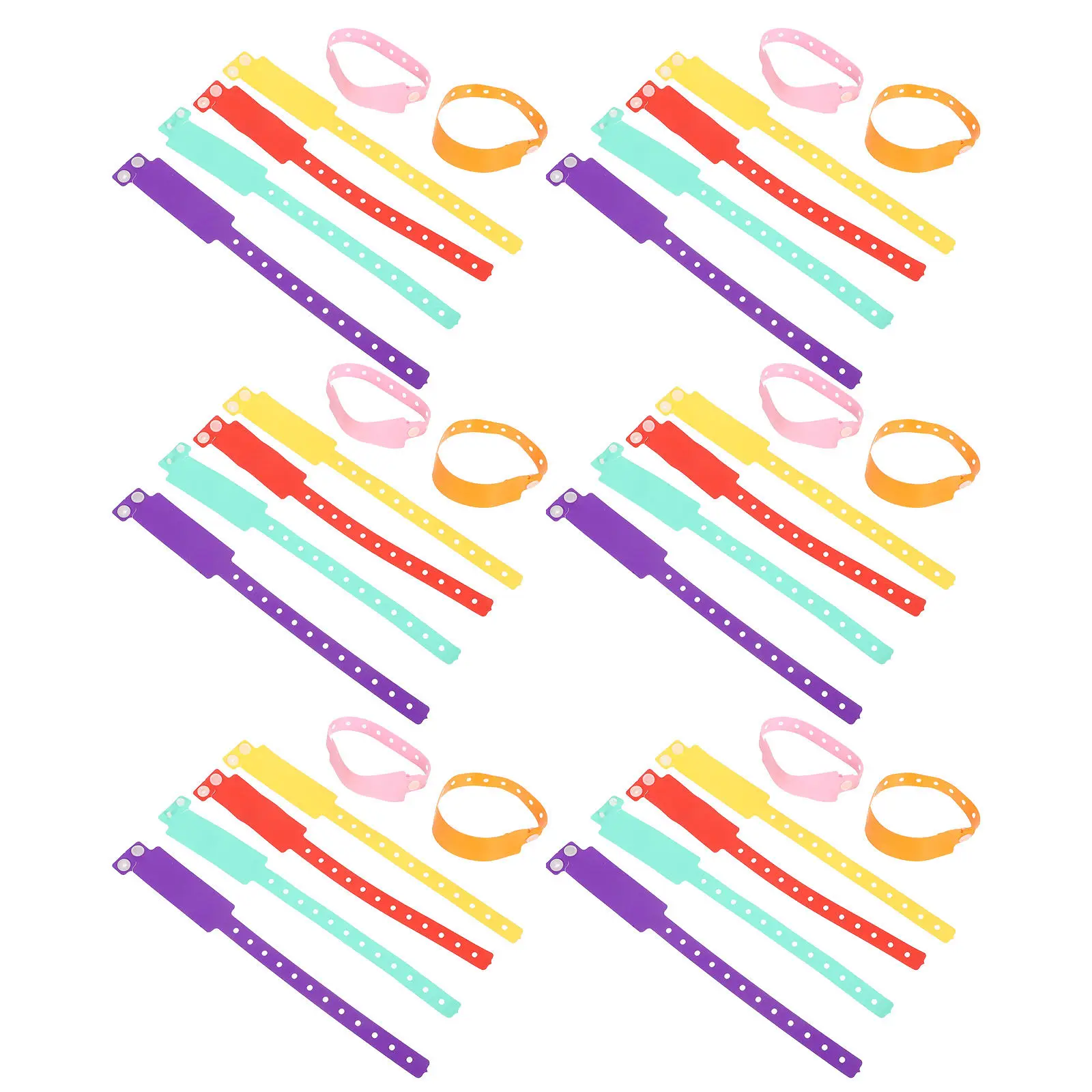 

Waterproof PVC Wristbands Handwritten Id Information Comfortable Adjustable Soft Band for Hospitals Bars Events Concerts