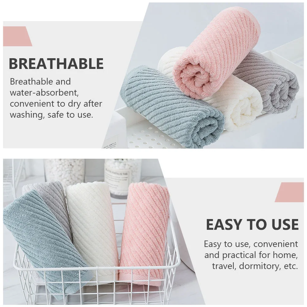 

4Pcs Cotton Face Washcloths Breathable Quick-Dry Towels for Face Hand Wiping Home Hotel Travel Essentials Skin-Friendly Supple