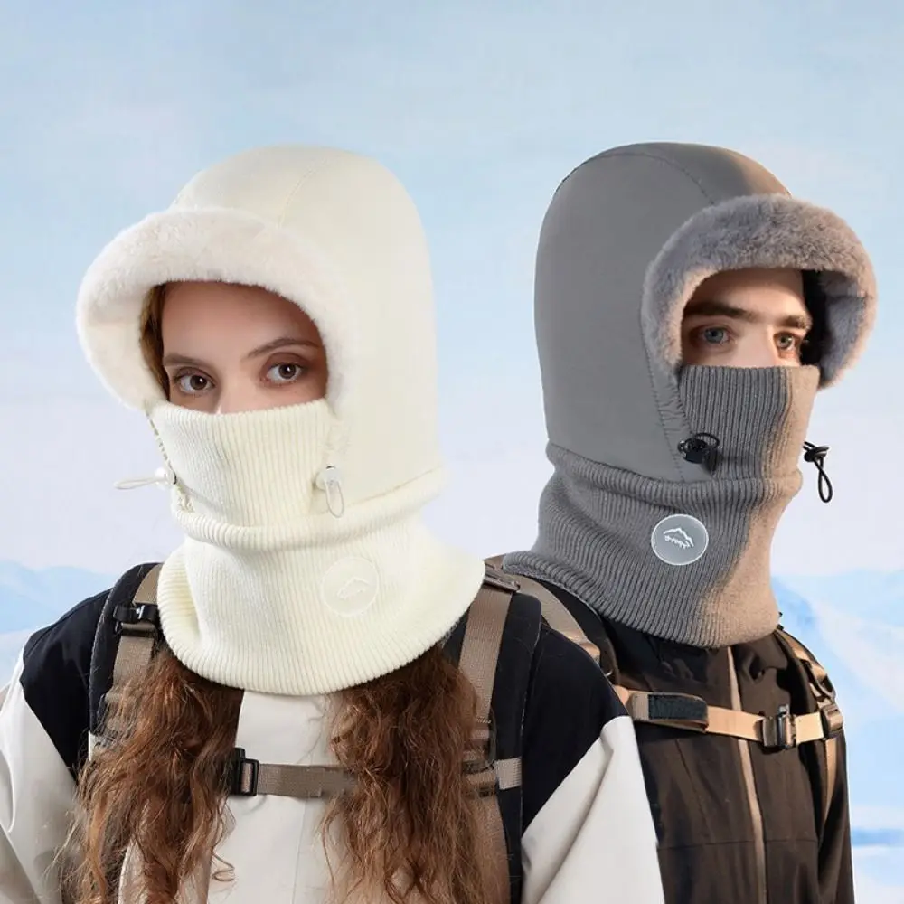 

Толстый теплый шарф, пуловер, шапка с пушистой текстурой, вязаная зимняя шапка с ушками, термозащита, ветрозащитный дизайн, защита для лица, утеплитель для шеи