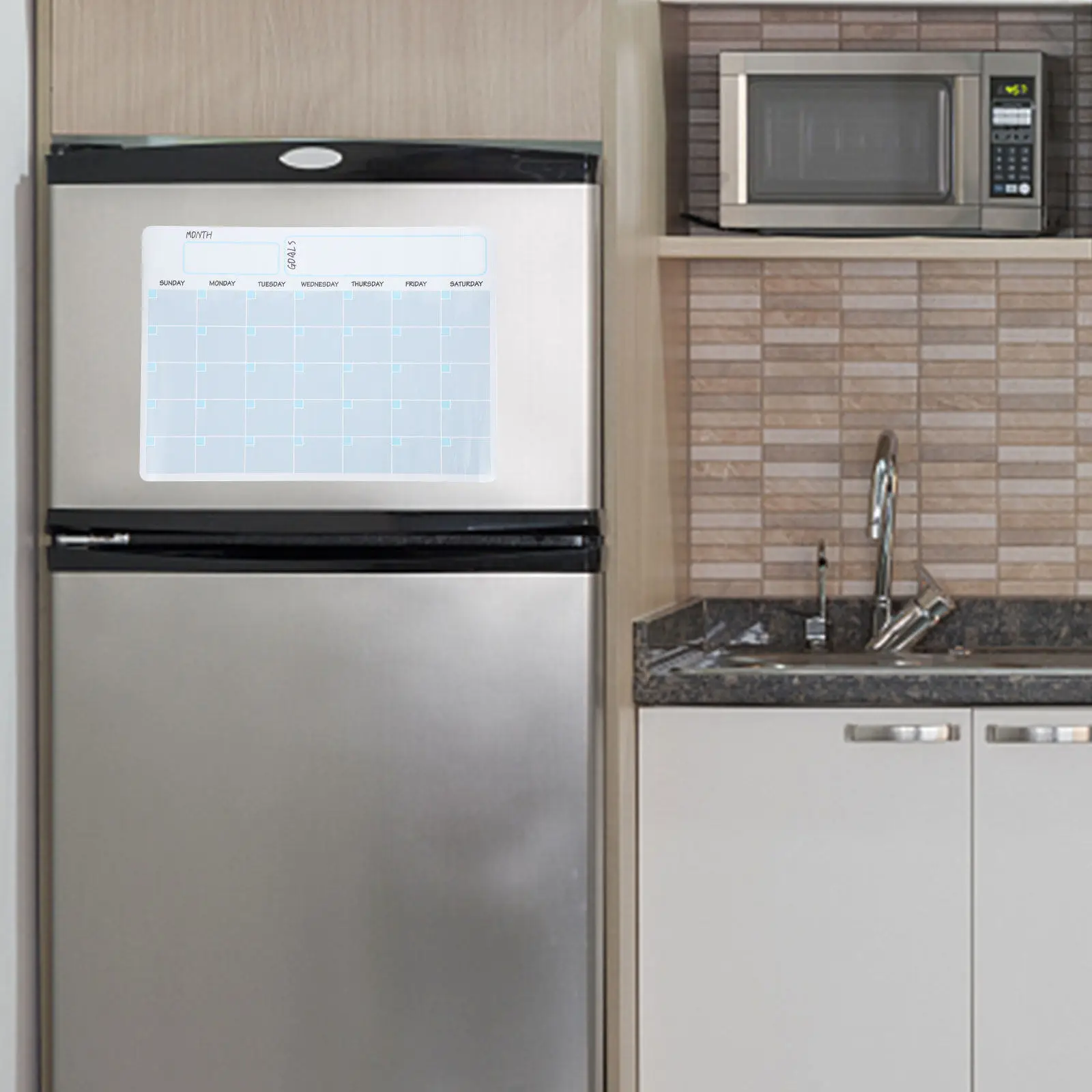 

Magnetic Daily Calendar Monthly Plan Board Erasable Refrigerator Sticker Household Message Note Memo Board Refrigerator Sticker