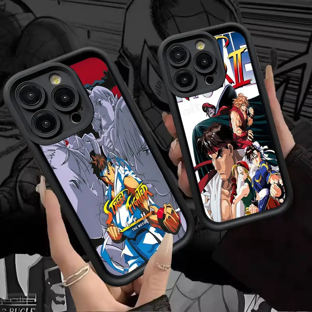 Чехол для телефона Fighting Game S-Street F-Fighter для iPhone 17 16 15 14 13 12 11 Air Plus Pro Max, мягкая задняя крышка